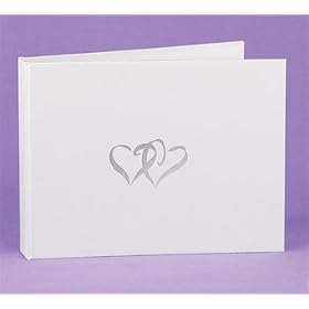 Hortense B. Hewitt Wedding Accessories White Linked Heart Guest Book
