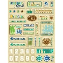 K&Company Girl Scouts Clearly Yours Stickers, Girl Scout Images