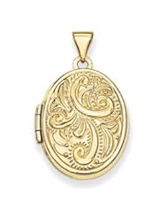 Genuine IceCarats Designer Jewelry Gift 14K Domed Oval Locket