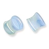 Natural Stone Plug w Flares 0G (8.2mm) Plug w Flared Ends Opal