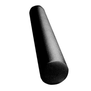 Cando Foam Roller - Black Composite - Extra Firm - 6 x 36 inch - Round