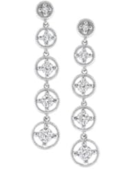 14k WHITE GOLD WOMENS EARRING LE-4094 DIAMOND 0.5CT TW