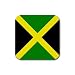 Jamaica Flag Square Coasters (set of 4)