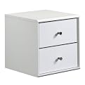 itso 1x1 Cube with 2 Drawers - White