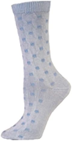 b.ella Mila Womens Dress Crew Sock ( Light Blue - Medium )