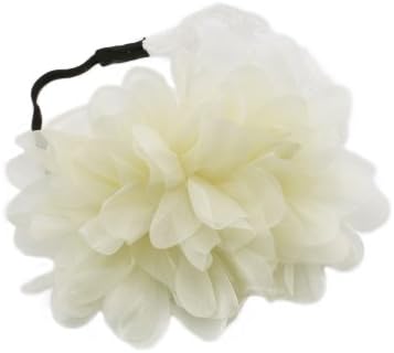 Flower Toddlers Infant Baby Girl Princess Headband Hair Band Headwear accessories Crochet Lace princess pattern Size S Yellow