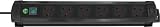 Brennenstuhl Energy Saving Premium Line 3m 6 Gang Mains Plug Socket - Black