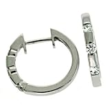 14k White Hinged 0.23 Ct Diamond Earrings