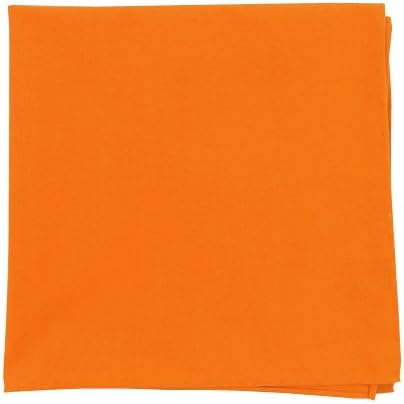 100% Cotton Orange Solid Cotton Pocket Square