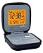 Professional Global Atomic Travel Alarm Clock Digital Multi Band World Radio Controlled w/ Integrated Protective Pouch Case