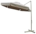 Southern Patio 10 Foot Round Simple Top Aluminum Umbrella, Taupe
