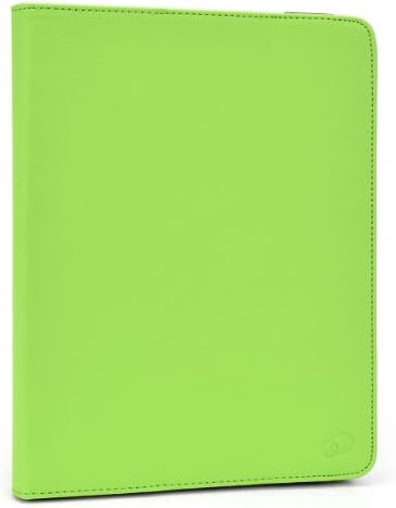 Linsay 7" Tablet w/Google Android Jelly Bean PVC Cover Case Folio Stand with Soft Grip Clips - Universal Style fits Most 8" Devices | Lime Pop Green