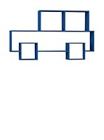 Best seller living Estantería De Pared Vinvin Azul