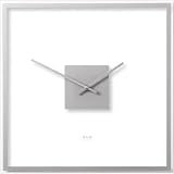 Square Easy Silver Wall Clock