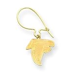 14K Atlanta Falcons Falcon Kidney Wire Earrings