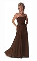 Langes Elegantes Chiffon Abendkleid, Farbe braun, Astrapahl