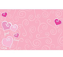 Happy Valentine's Day Hugs Kisses Joyful Hearts Enclosure Cards 50 Pack- Gift Supplies