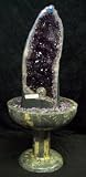 Aqua Amethyst Geode Fountain With Light And Crystal Sphere.