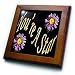 Youre A Star - aizoaceae, carpet weeds, ficoidaceae, flower, flowers, ice plant, marigold - 8x8 Framed Tile