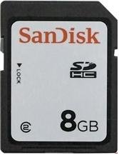 SanDisk 8 GB Class 2 SDHC Flash Memory Card SDSDB-8192 (Bulk Packaging)