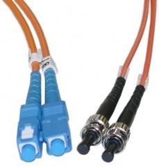 SC / ST, Multimode, Duplex Fiber Optic Cable, 62.5/125, 2 Meter (6.6 ft)