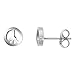 Small Stainless Steel Peace Sign Stud Earrings 3/8 inch