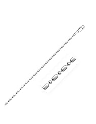 1.5mm Sterling Silver Rhodium Plated Bead Chain