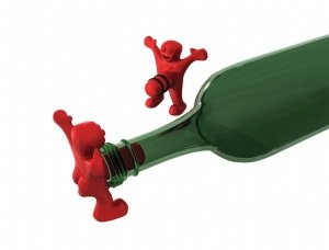 Childrens Toyshop   : Happy Man Wine Bottle Corker