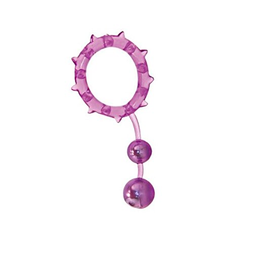 Utimi Crystal Penis Ring with Double Balls to Exercise Penis, Postpone Ejaculation Prolong Sex Time Alternative Stimulation, Clit Stimulating for Women Sexual Flirting Sex Toy (Pink)