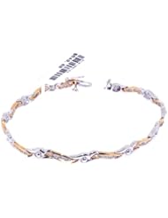 14K Two Tone Gold Diamond Bracelet