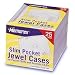 Memorex Slim Jewel Cases - Storage CD slim jewel case - capacity: 1 CD/DVD - clear (pack of 25 )