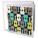 Lee Hiller Designs Guitars - Retro 60s Colorful Acoustic Guitars on Black - Greeting Cards-12 Greeting Cards with envelopes