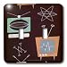 Lee Hiller Designs 50s Retro Print - Retro 50s Atomic Print TVs - Light Switch Covers - double toggle switch