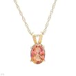 Necklace With 0.90ctw Genuine Topaz Made of 14K Yellow Gold Length 18in