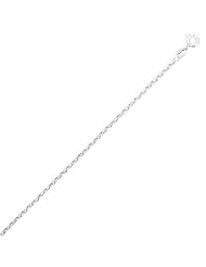 925 Sterling Silver 24 Inch 030 Diamond Cut Rolo Chain (1.5mm)