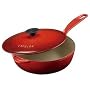 Le Creuset Enameled Cast-Iron 3-Quart Saucier Pan, Red