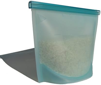 Blue Reusable Food Storage Bag 1 Liter (4 Cups) Silicone No-BPA