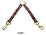 Mendota ME10825 Two Dog Coupler - Chestnut - 0.75 x 25 Inch