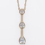 Ladies 1/2 Carat Diamond Bar Pendant in 14k Gold