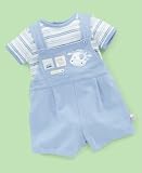 Little Me Baby Boy Overalls Set