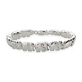 African Parade Sterling Silver Elephant Bracelet