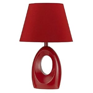 Red Bedroom Accent Lamp