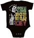 BOB MARLEY - Smiling Love - Vintage Black Onesie / Baby T-shirt