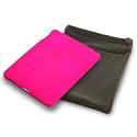APPLE IPAD 3 PC EXECUTIVE ACCESSORY PACK - HOT PINK HYBRID CASE,  SCREEN PROTECTOR, GREY POUCH PART OF THE QUBITS ACCESSORIES RANGE