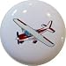 Red Airplane Ceramic Cabinet Drawer Pull Knob