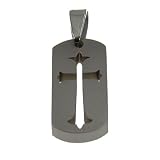 Titanium Pendants - Dog Tag (Cross)