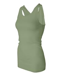 Ladies' Sheer Rib Longer Length Racerback Tank Top
