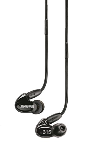Shure se315-k sound isolating earphones with single hig…