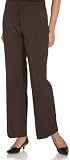 Sag Harbor Women's Plus Slimming Panel Pant with Short Inseam,Brown,18W