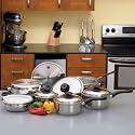 Chef's Secret 15-Piece Element Stainless-Steel Cookware Set